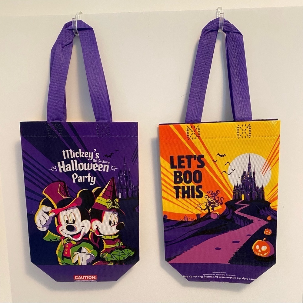 Walt Disney World Mickey's Halloween Party Small Trick Or Treat Bags Set of 2
